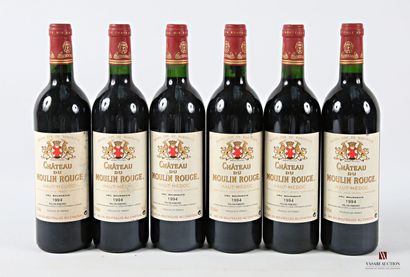 6 bottles Château du MOULIN ROUGE Haut Médoc...
