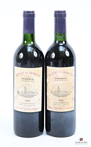 2 bottles Château LA VIOLETTE Pomerol 1989
	Et....