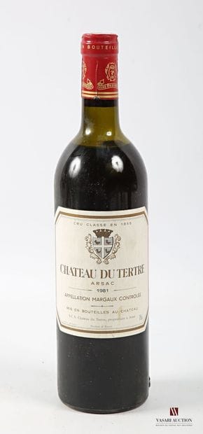 1 bottle Château du TERTRE Margaux GCC 1981
	Et....
