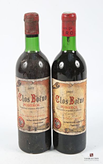 2 bottles CLOS BOËNO Pomerol
	1 blle from...