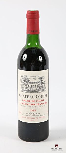 1 bottle Château COUTET St Emilion GCC 1985
	Et....