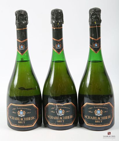3 bottles Scharlacherg Brut sparkling wine...