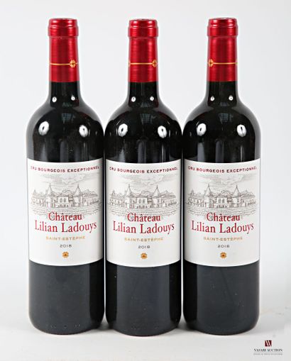 3 bottles Château LILIAN LADOUYS St Estèphe...