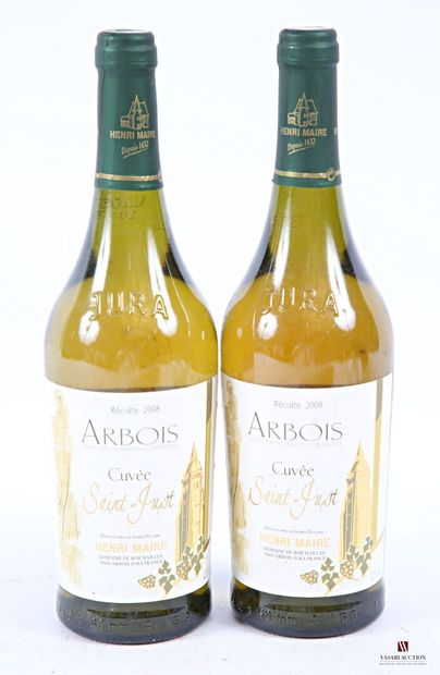 2 bottles ARBOIS Cuvée St Just mise H. Maire...