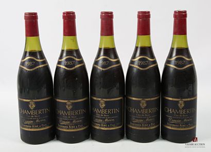 5 bottles CHAMBERTIN Clos de Bèze Domaine...