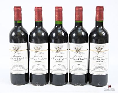 5 bottles Château des TROIS CHARDONS Margaux...