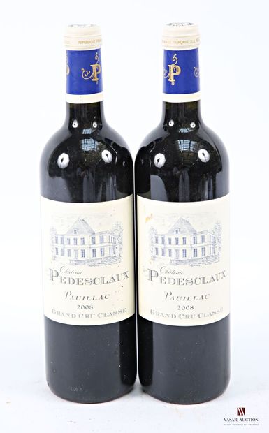 2 bottles Château PÉDESCLAUX Pauillac GCC...