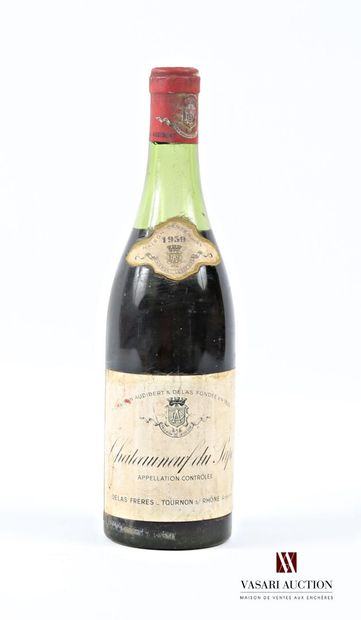 1 bottle CHATEAUNEUF DU PAPE mise Delas Frères...