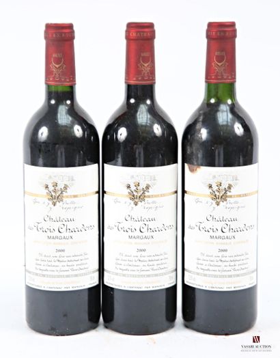 3 bottles Château des TROIS CHARDONS Margaux...
