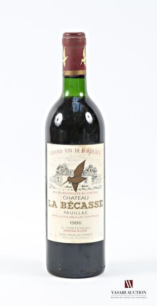 1 bottle Château LA BÉCASSE Pauillac 1986
	Et....