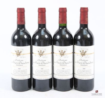 4 bottles Château des TROIS CHARDONS Margaux...