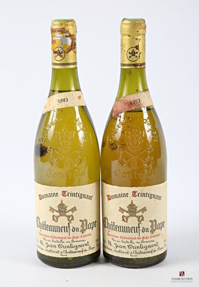 2 bottles CHATEAUNEUF DU PAPE white mise...