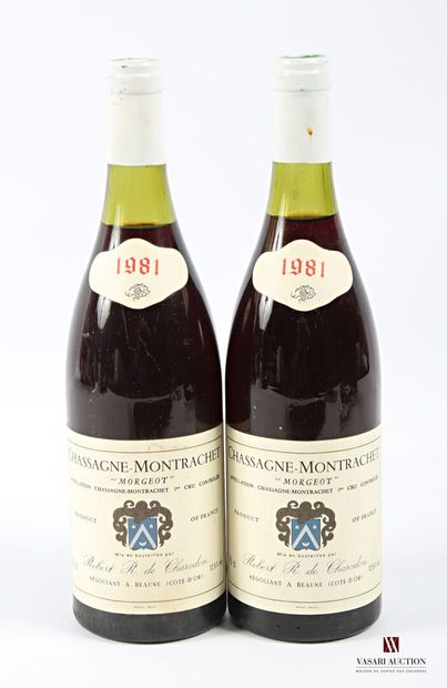 2 bottles CHASSAGNE MONTRACHET 1er Cru Morgeot...