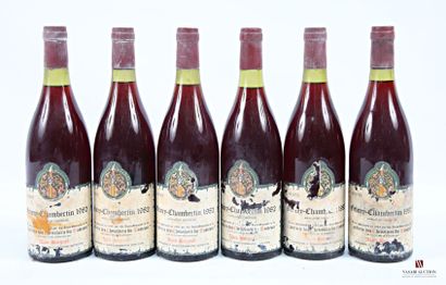 6 bottles GEVREY CHAMBERTIN mise Alain Burguet...