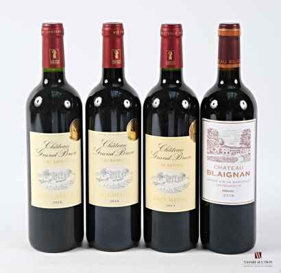 Set of 4 bottles including :
1 bottle Château...