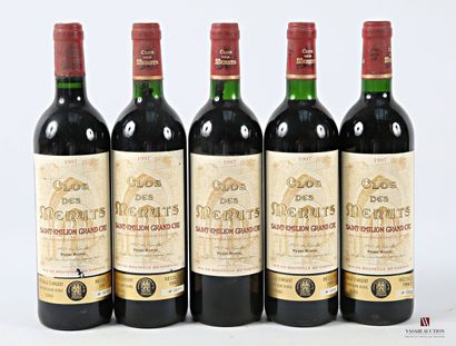 5 bottles CLOS DES MENUTS St Emilion GC 1997
	Et....