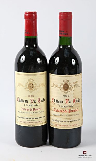 2 bottles Château LA CROIX Lalande de Pomerol
	1...