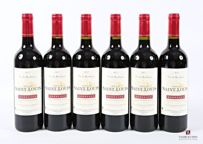 6 bottles Château SAINT LOUIS Bordeaux 2015
	Impeccable...