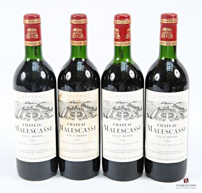 4 bottles Château MALESCASSE Haut Médoc CB...