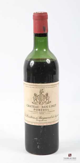 1 bottle Château MOULINET Pomerol 1964
	Et....