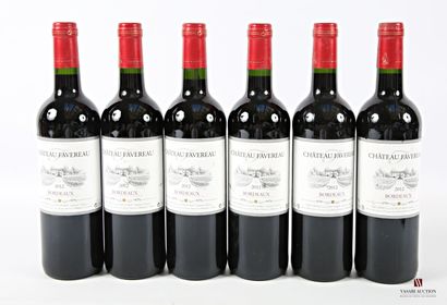 6 bottles Château FAVEREAU Bordeaux 2012
	Et....