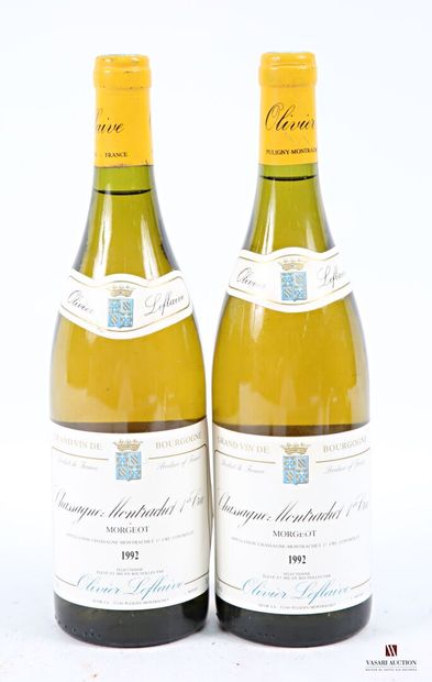 2 bottles CHASSAGNE MONTRACHET 1er Cru Morgeot...
