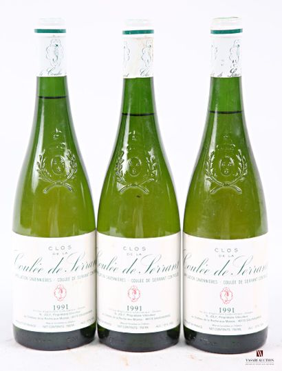 3 bottles SAVENNIÈRES Clos de la Coulée de...