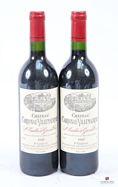 2 bottles Château CARDINAL-VILLEMAURINE St...