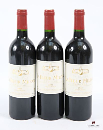 3 bottles Château LA FLEUR MILON Pauillac...
