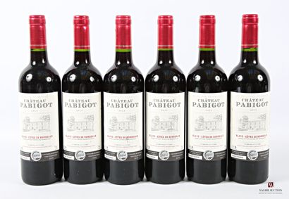 6 bottles Château PABIGOT Côtes de Blaye...