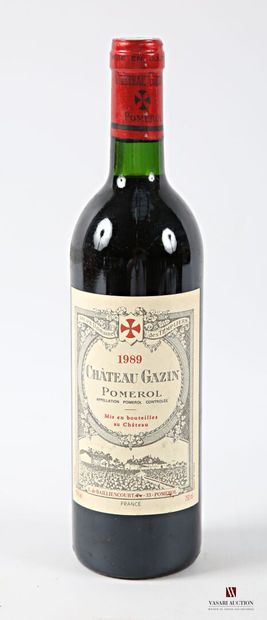 1 bottle Château GAZIN Pomerol 1989
	Et....