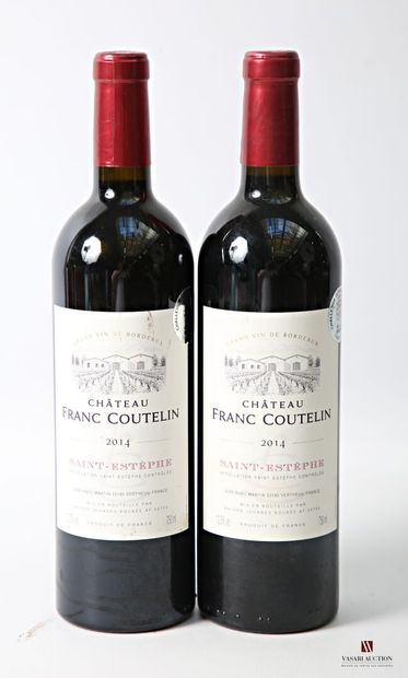 2 bottles Château FRANC COUTELIN St Estèphe...
