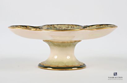 SARREGUEMINES 
Earthenware mounted bowl with...