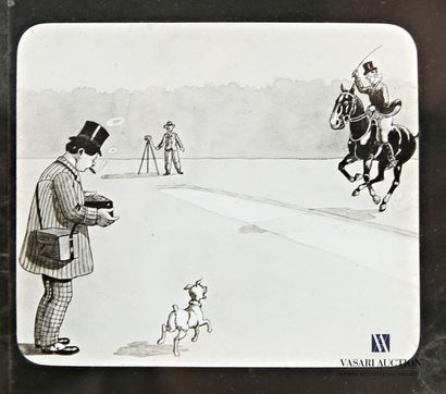 Set of positive glass plates and projections,...