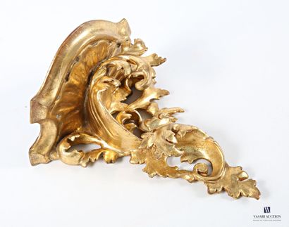 Carved and gilded wood wall lamp decorated...