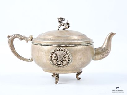 ASIA A patinated metal coffee pot decorated...