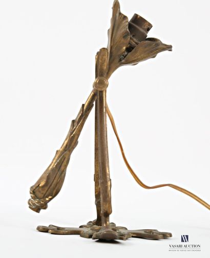 Lot comprising a gilt-bronze rocking lamp...