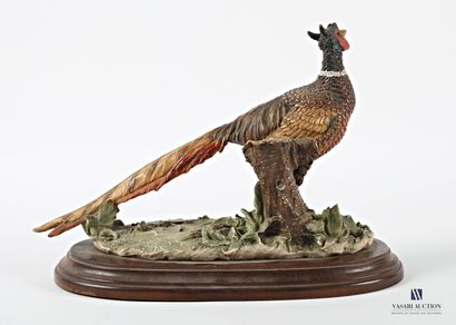 Resin subject depicting a polychrome pheasant...