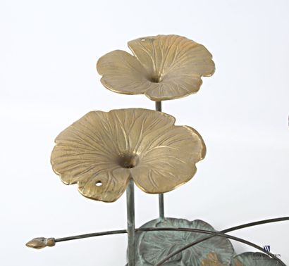 Double patina bronze coffee table base featuring...