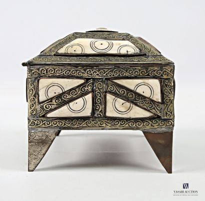 Rectangular jewelry box with slightly domed...