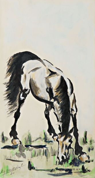 ANONYMOUS (20th century)
Horse grazing
Mixed...