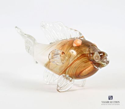 MURANO
Two crystal fish subjects with polychrome...