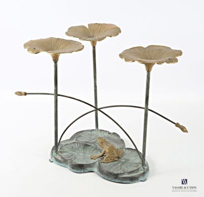 Double patina bronze coffee table base featuring...