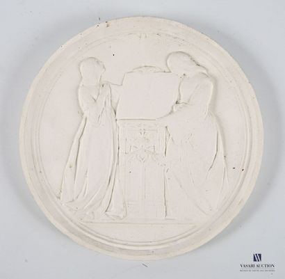 ANTOINE BOVY (1795-1877) After
Plaster medallion...