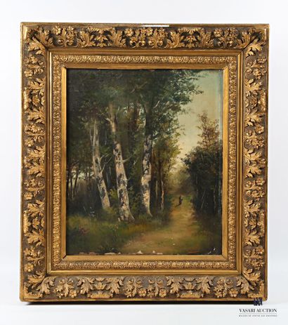 VERNET L. 
A walk in the woods
Oil on canvas
Signed...
