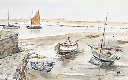 BOULAIS Jean (XXth century) View of the port...
