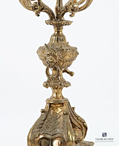 Gilded bronze candelabra, the Medici vase-shaped...