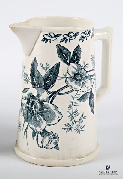 Set comprising an earthenware pitcher decorated...