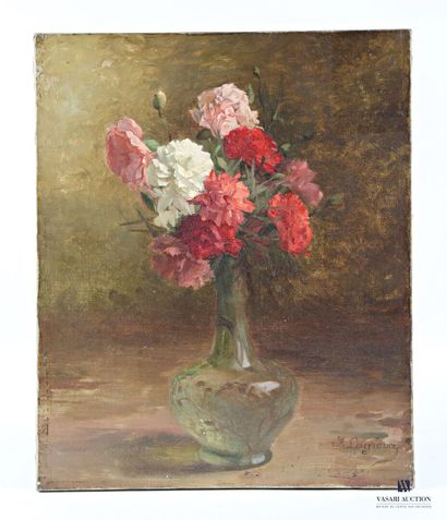 LAGROUA (early 20th century)
Vase of carnations...