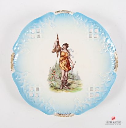 Two porcelain plates with polychrome decoration...